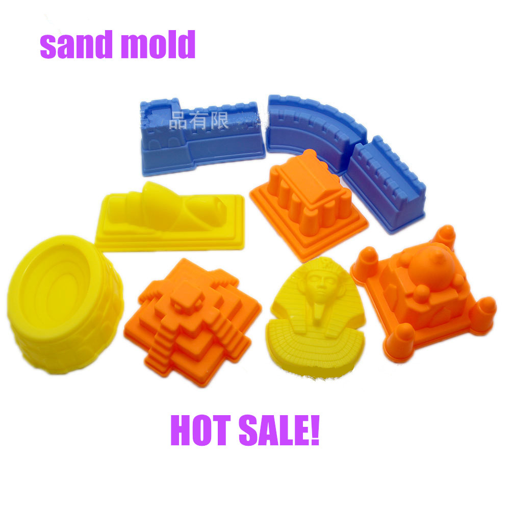 9PCS    峭      ǹ    Ŭ  ŰƮ  ū  /9pcs a set new arrival famous building play sand polymer clay mold kit castle great